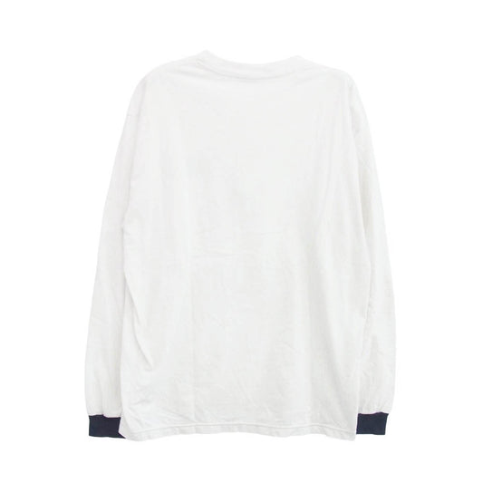 The Ennoy Professional ザ エンノイ プロフェッショナル 20SS SS20BRENCT06AM L/S TEE ロゴ刺繍 クルーネック 長袖 Tシャツ ホワイト系 L【中古】