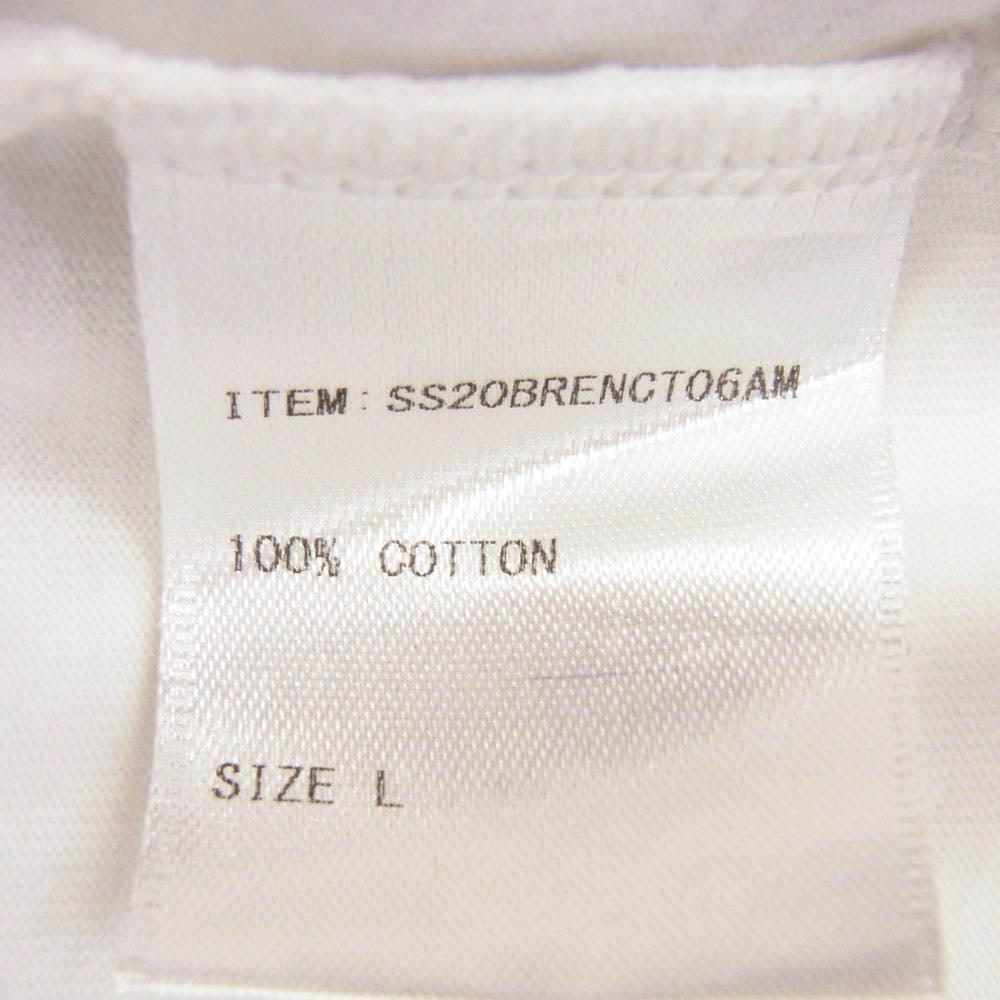 The Ennoy Professional ザ エンノイ プロフェッショナル 20SS SS20BRENCT06AM L/S TEE ロゴ刺繍 クルーネック 長袖 Tシャツ ホワイト系 L【中古】