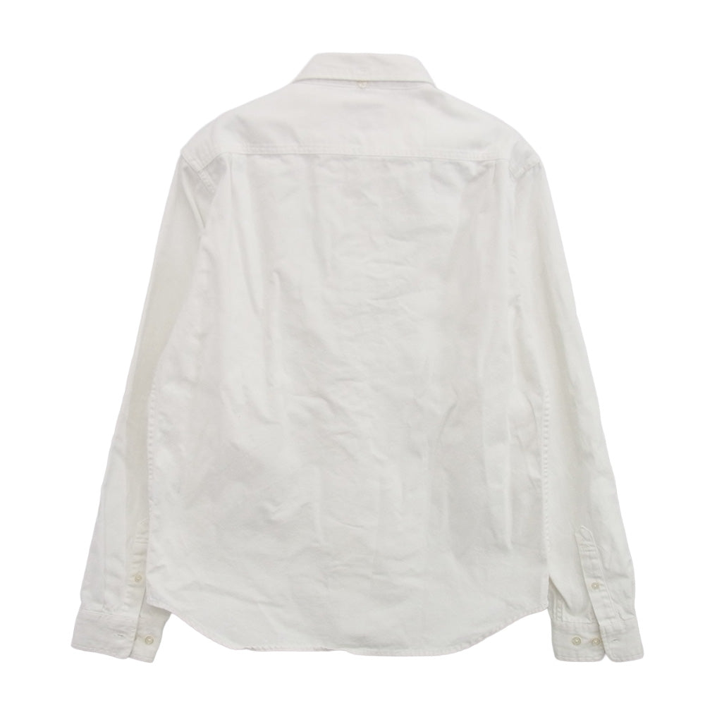 Supreme シュプリーム B/D アームロゴ 袖ロゴ刺繍 オックスフォード 長袖 ボタンダウン シャツ ホワイト系 M【中古】