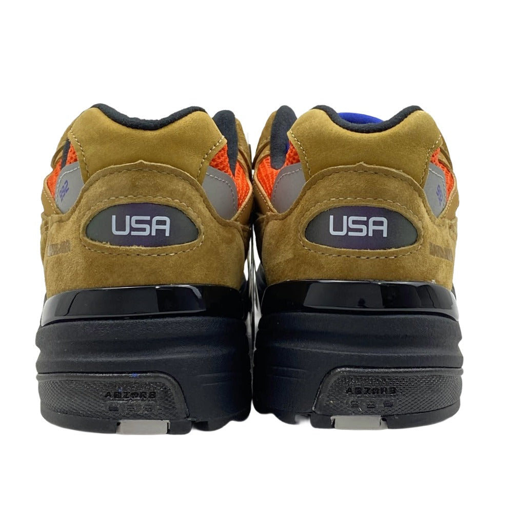 NEW BALANCE ニューバランス U992AB 992 MiUSA Action Bronson Tiger Eye ローカット スニーカー ブラウン系 26cm【新古品】【未使用】【中古】