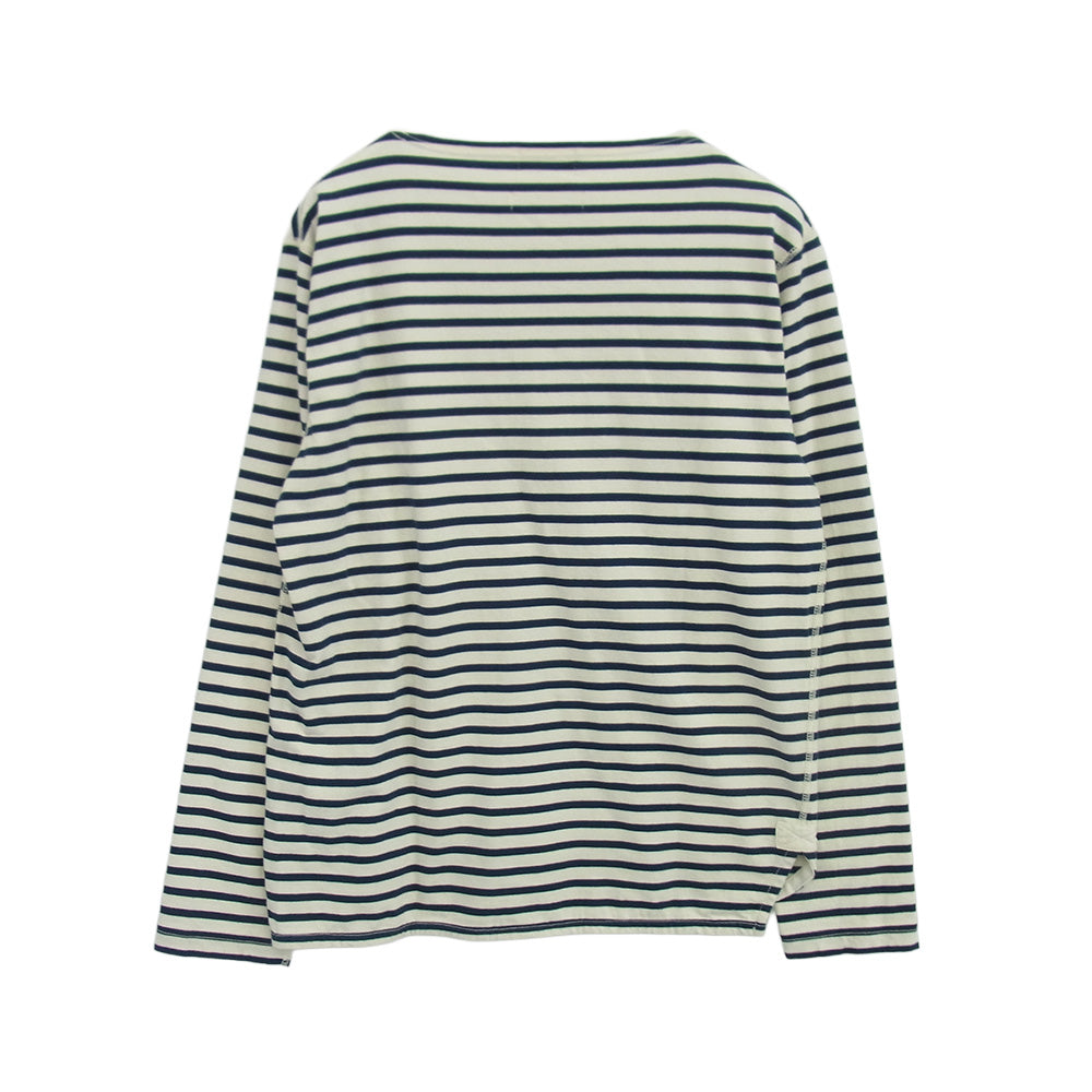 JUNYA WATANABE COMME des GARCONS MAN ジュンヤワタナベコムデギャルソンマン AD2020 WG-T911 eye 綿天竺 ボーダー Merz b.Schwamen ボーダー 長袖 Tシャツ カットソー ネイビー系 M【中古】