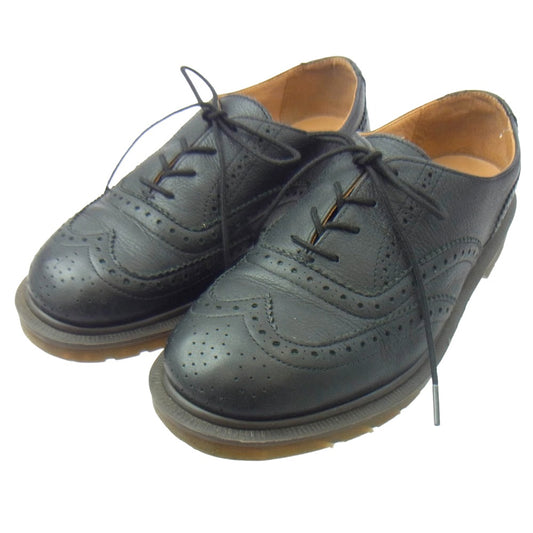 COMME des GARCONS HOMME DEUX コムデギャルソンオムドゥ × 英国製 Dr.Martens ドクターマーチン BROGUE CDG ウイングチップ メダリオン シューズ ブラック系 UK8【中古】