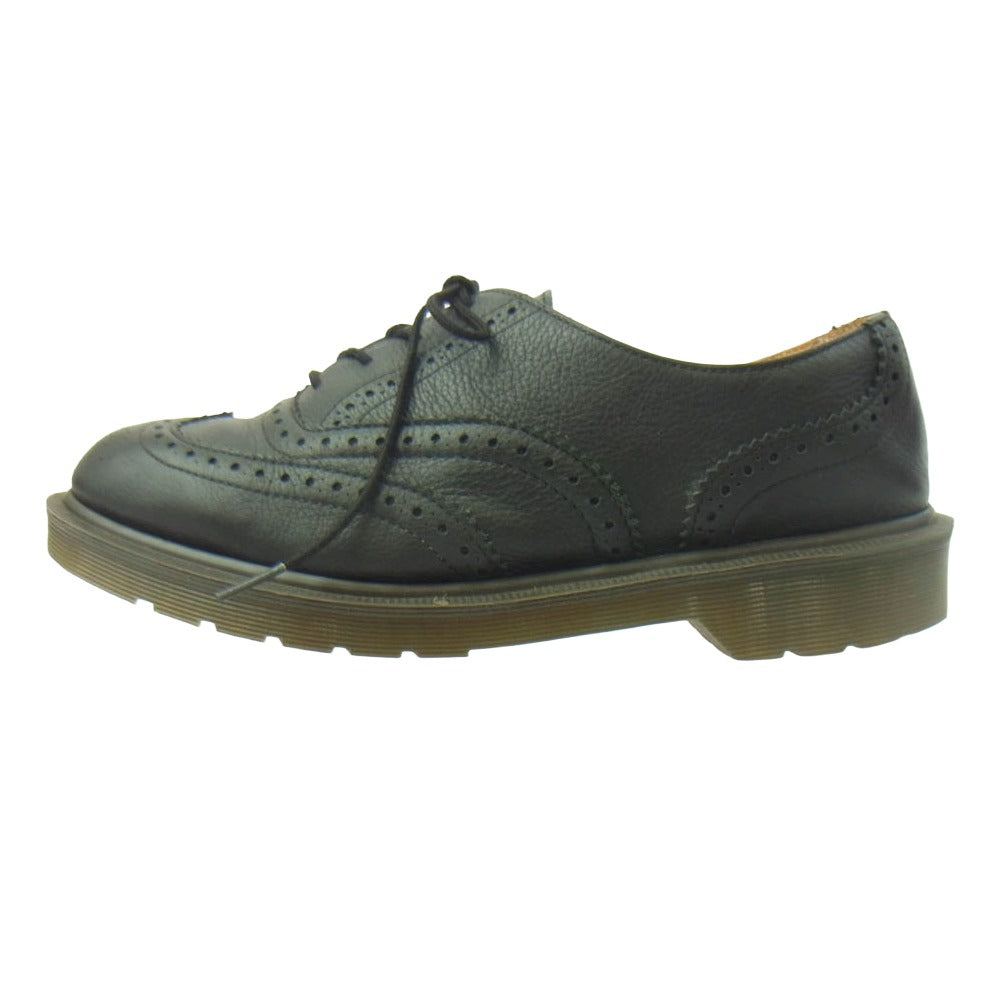 COMME des GARCONS HOMME DEUX コムデギャルソンオムドゥ × 英国製 Dr.Martens ドクターマーチン BROGUE CDG ウイングチップ メダリオン シューズ ブラック系 UK8【中古】