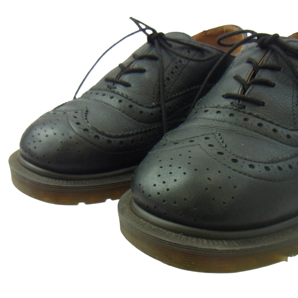 COMME des GARCONS HOMME DEUX コムデギャルソンオムドゥ × 英国製 Dr.Martens ドクターマーチン BROGUE CDG ウイングチップ メダリオン シューズ ブラック系 UK8【中古】