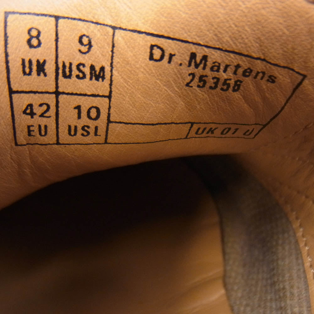 COMME des GARCONS HOMME DEUX コムデギャルソンオムドゥ × 英国製 Dr.Martens ドクターマーチン BROGUE CDG ウイングチップ メダリオン シューズ ブラック系 UK8【中古】