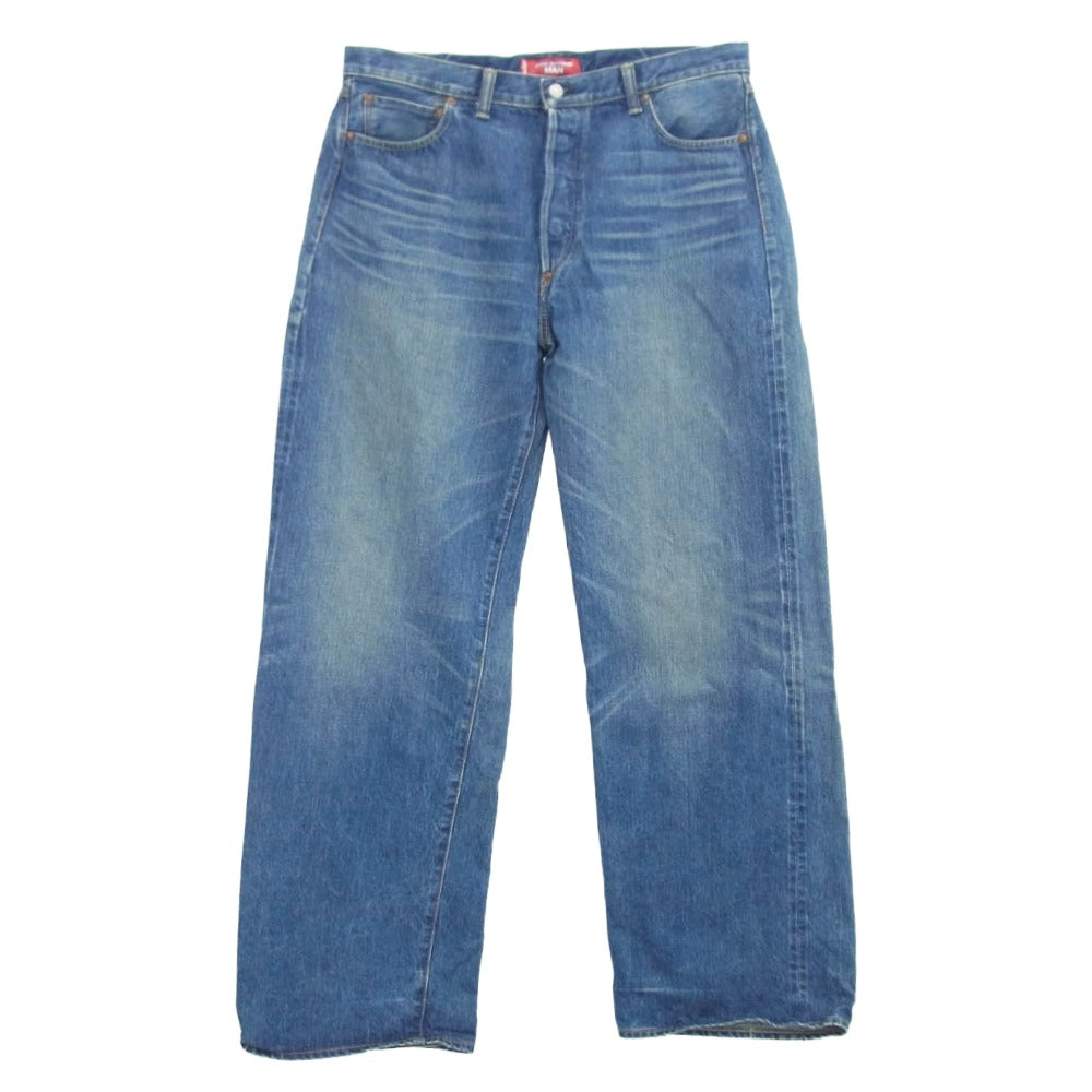 JUNYA WATANABE COMME des GARCONS MAN ジュンヤワタナベコムデギャルソンマン 25SS wo-p206-051-1-2 × Levis リーバイス DENIM PANTS セルヴィッチ 加工 デニム パンツ インディゴブルー系 S【中古】
