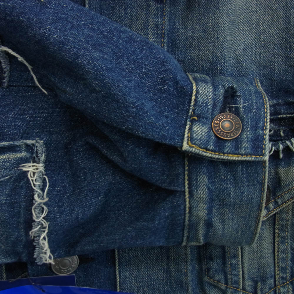 JUNYA WATANABE COMME des GARCONS MAN ジュンヤワタナベコムデギャルソンマン 25SS wo-j207-051-1-3 × Levis リーバイス 製品加工 解体再構築 カスタマイズ デニム ジャケット インディゴブルー系 M【美品】【中古】