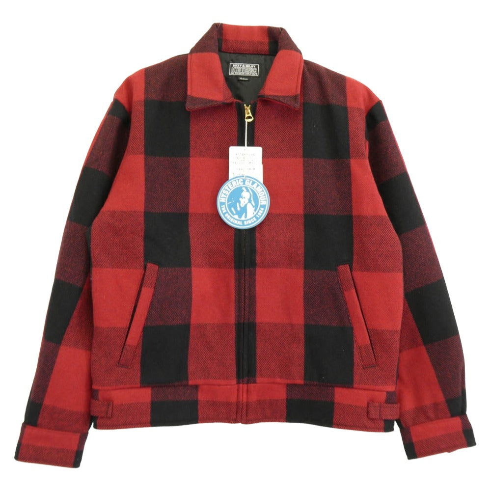 HYSTERIC GLAMOUR ヒステリックグラマー 21AW 02213AB11 HYS-LO KINKY WOMAN 野口強 バッファロー チェック ブルゾン ジャケット ブラック系 レッド系 M【極上美品】【中古】