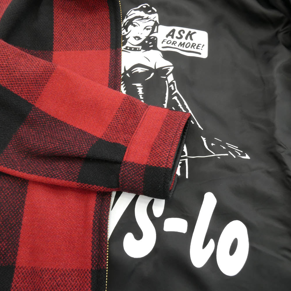 HYSTERIC GLAMOUR ヒステリックグラマー 21AW 02213AB11 HYS-LO KINKY WOMAN 野口強 バッファロー チェック ブルゾン ジャケット ブラック系 レッド系 M【極上美品】【中古】