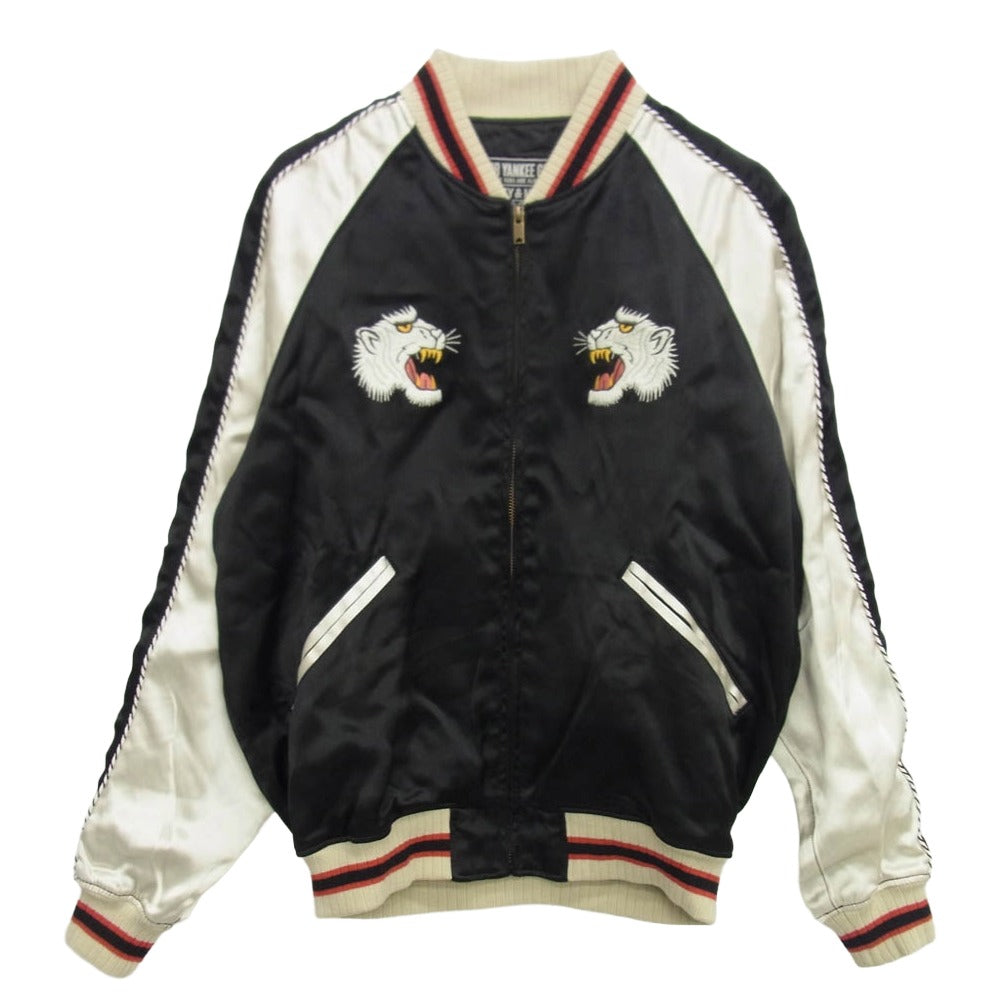 HYSTERIC GLAMOUR ヒステリックグラマー 25SS 02251AB03 FLAMING TOUTH ガール刺繍 スカジャン サテン ジャケット ブラック系 M【中古】