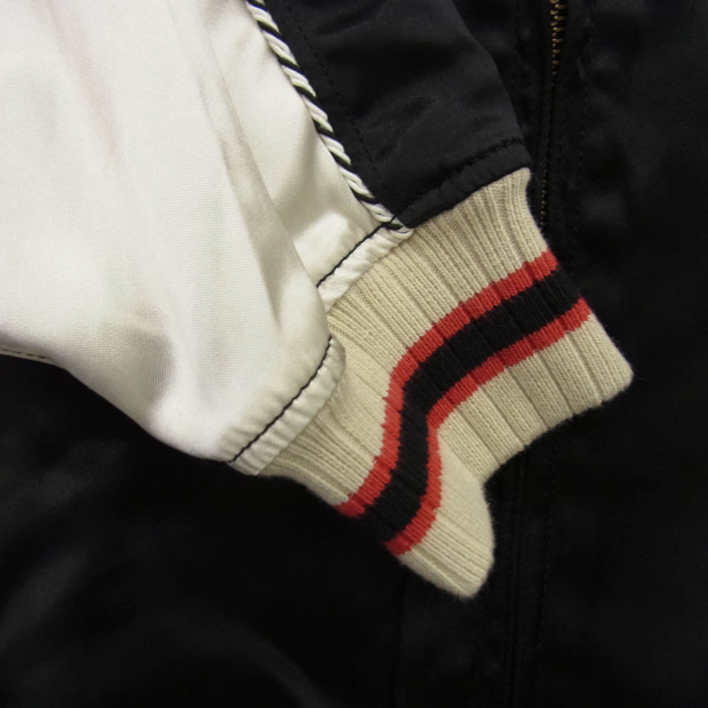 HYSTERIC GLAMOUR ヒステリックグラマー 25SS 02251AB03 FLAMING TOUTH ガール刺繍 スカジャン サテン ジャケット ブラック系 M【中古】