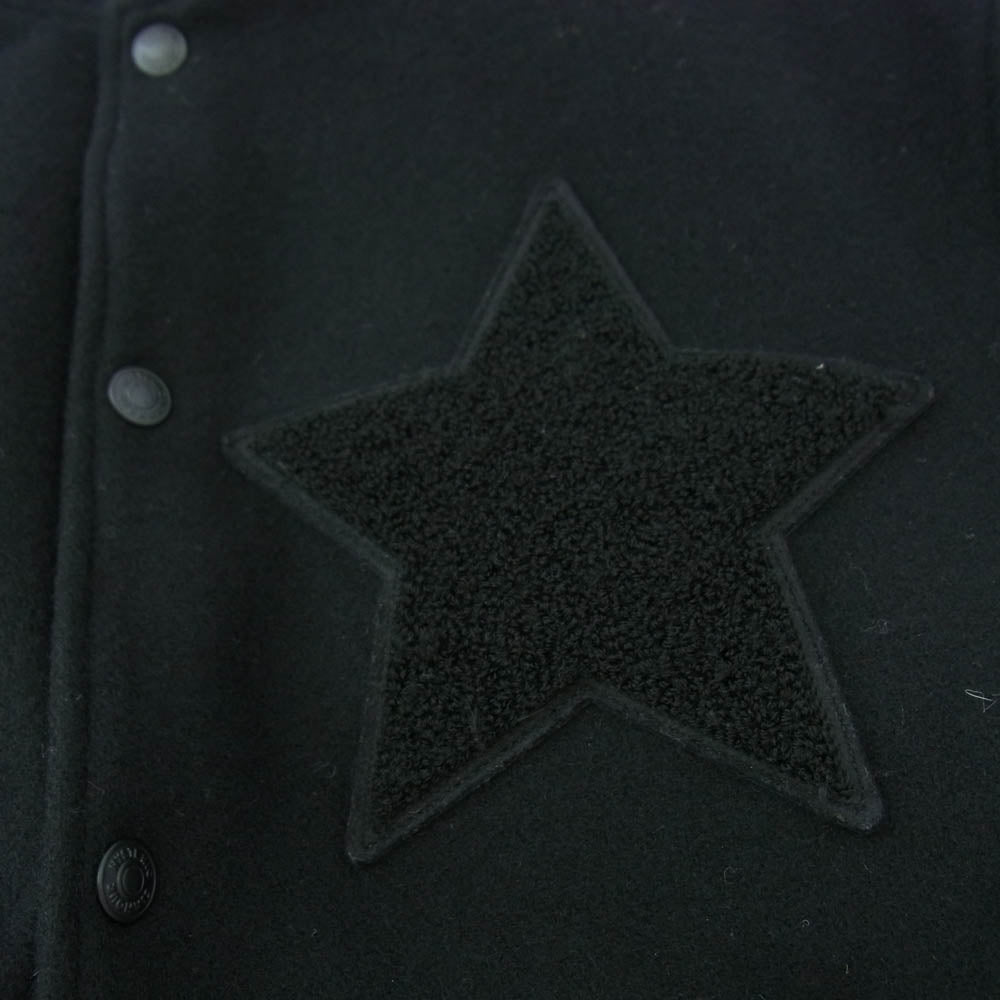 HYSTERIC GLAMOUR ヒステリックグラマー 02233AB18 野口強 DYNAMITE ANGEL 刺繍 スタジャン バーシティ ジャケット ブラック系 M【美品】【中古】