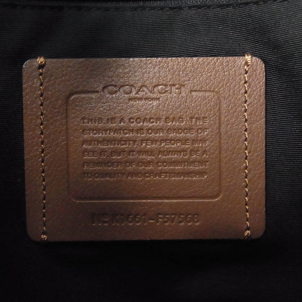 COACH コーチ F57568 2WAY レザー ショルダーバッグ ビジネスバッグ ブリーフケース ブラウン系【中古】
