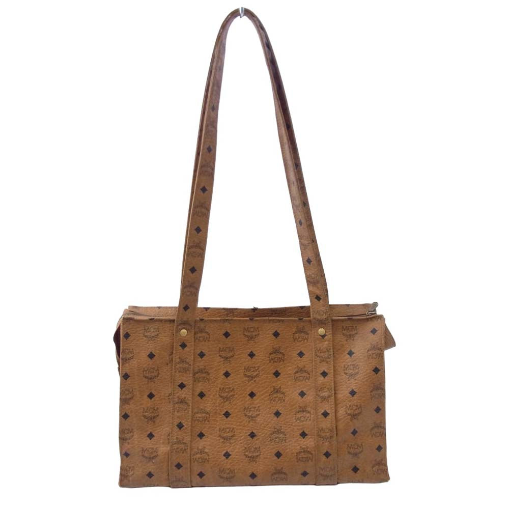 MCM エム・シー・エム ビンテージ ヴィセトス ゴールド金具 トートバッグ ショルダーバッグ ライトブラウン系【中古】