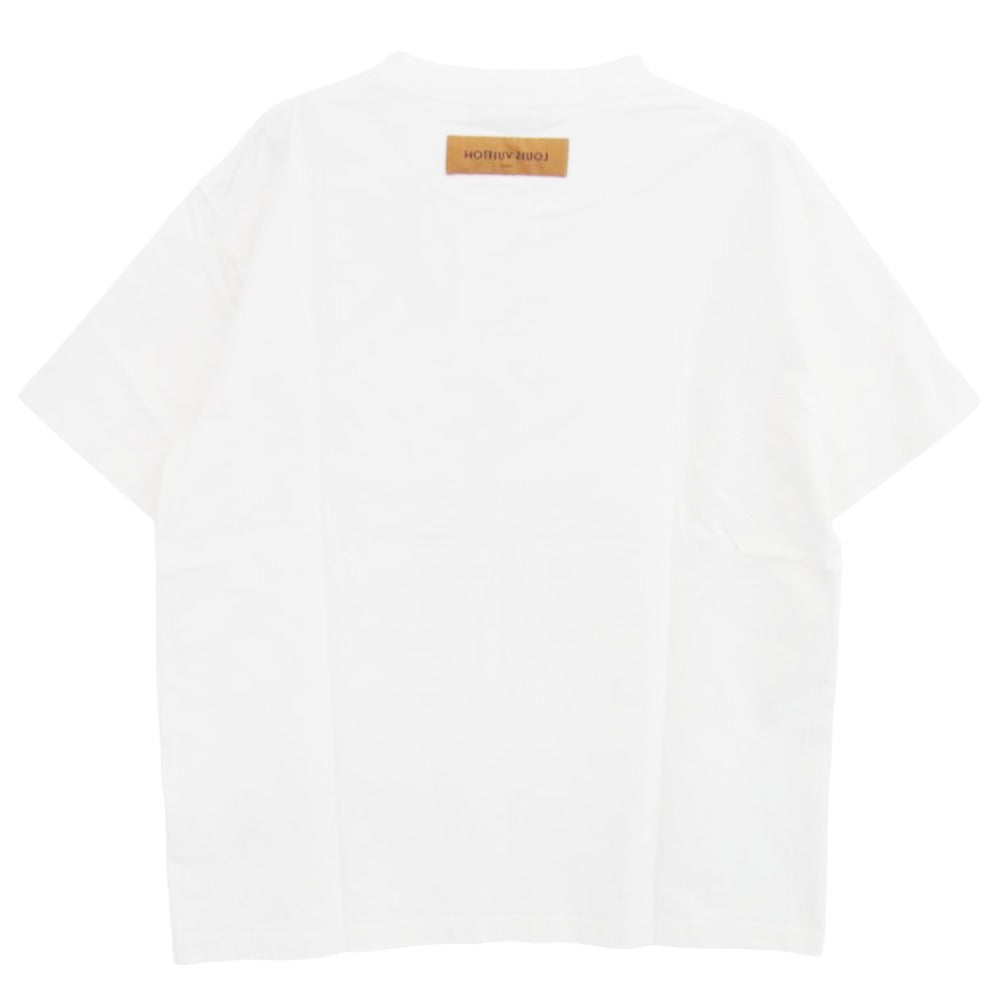 LOUIS VUITTON ルイ・ヴィトン 25SS RM251Q DT3 HNY55W イタリア製 エンボス LVロゴ 半袖 Tシャツ ホワイト系 L オフホワイト系 L【美品】【中古】