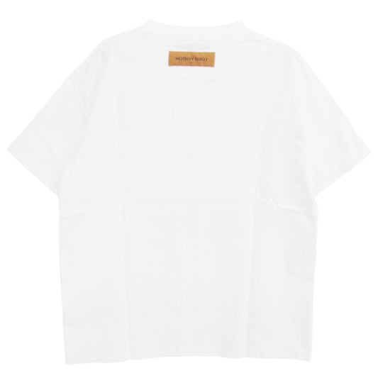 LOUIS VUITTON ルイ・ヴィトン 25SS RM251Q DT3 HNY55W イタリア製 エンボス LVロゴ 半袖 Tシャツ ホワイト系 L オフホワイト系 L【美品】【中古】