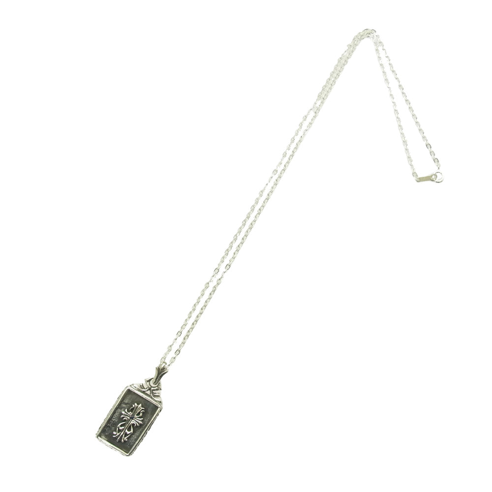 A&G エーアンドジー Flamed Pendant フレームド クロス ペンダント ネックレス トップ シルバー系【中古】
