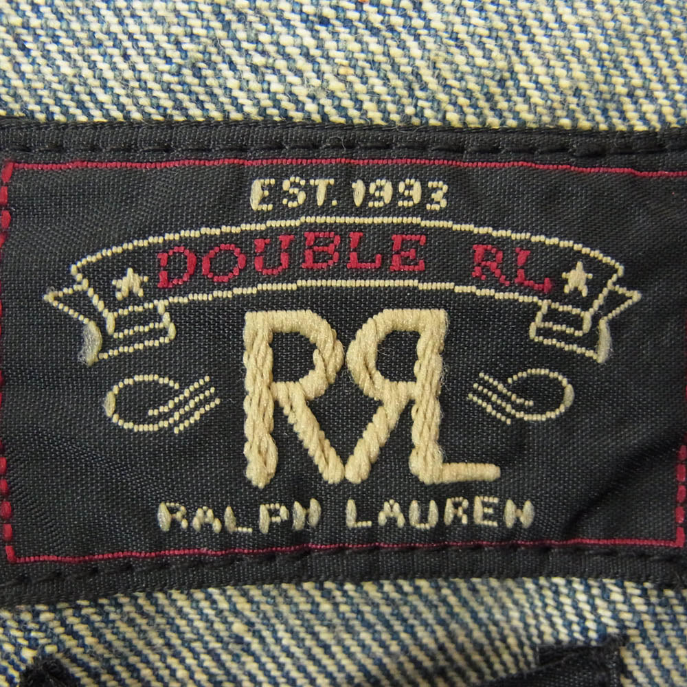 RRL ダブルアールエル デニム ウェスタン 長袖シャツ ポケット刺繍 インディゴ インディゴブルー系 S【中古】