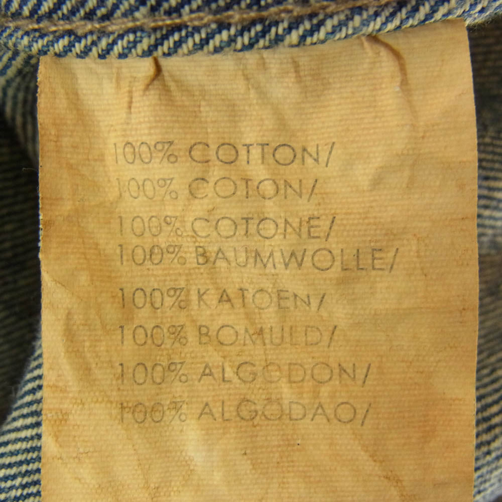 RRL ダブルアールエル デニム ウェスタン 長袖シャツ ポケット刺繍 インディゴ インディゴブルー系 S【中古】