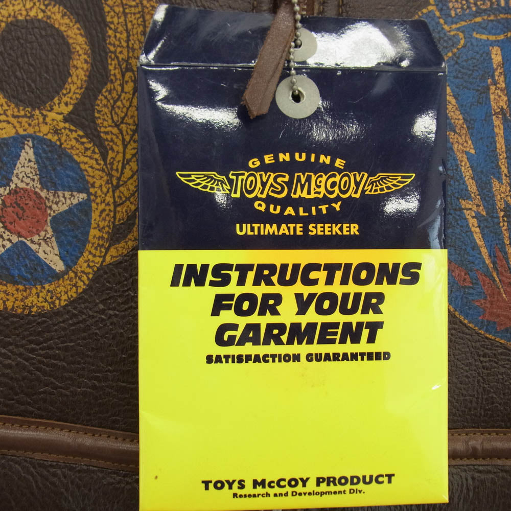 TOY'S McCOY トイズマッコイ ROUGH WEAR TYPE C-3 VEST TOYS McCOY MFG.CO. 8TH AF EAGLE 77SQD ミリタリー フライト ムートン ベスト シリアルNOあり M ブラウン系 M【美品】【中古】