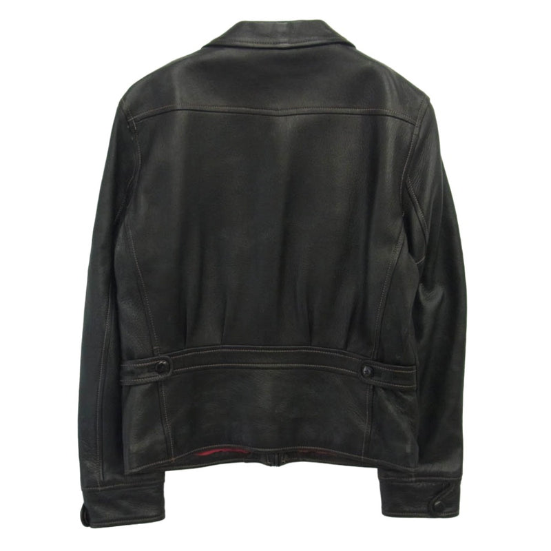 送料無料 THE FLAT HEAD（ザ・フラットヘッド） ディアスキン（鹿革）グローブ Ｌサイズ ブラック 黒 F-GV001 バイクグローブ 日本製 フラットヘッド THE FLAT HEAD ディアスキン シャツ 鹿革 レザー FN-LS