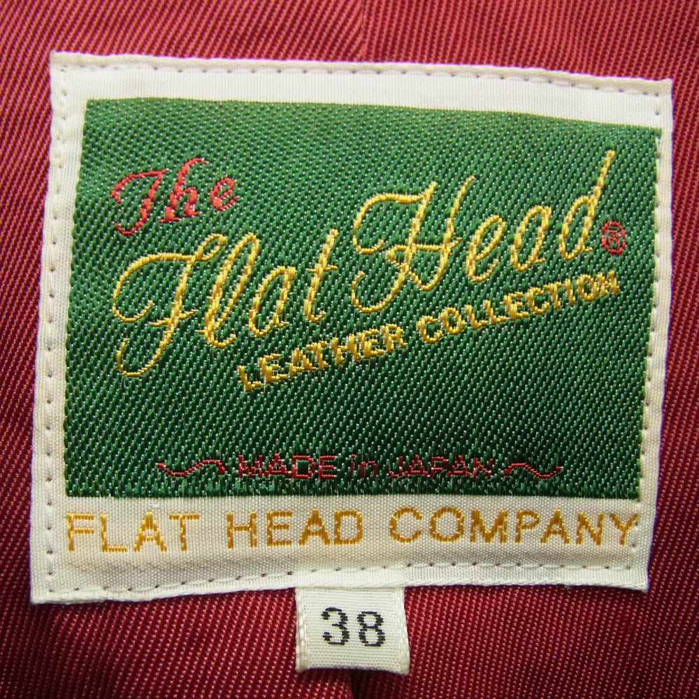 THE FLAT HEAD ザフラットヘッド ディアスキン ジップアップ シングル ライダース ジャケット 鹿革 ブラック系 38 ブラック系 38【中古】