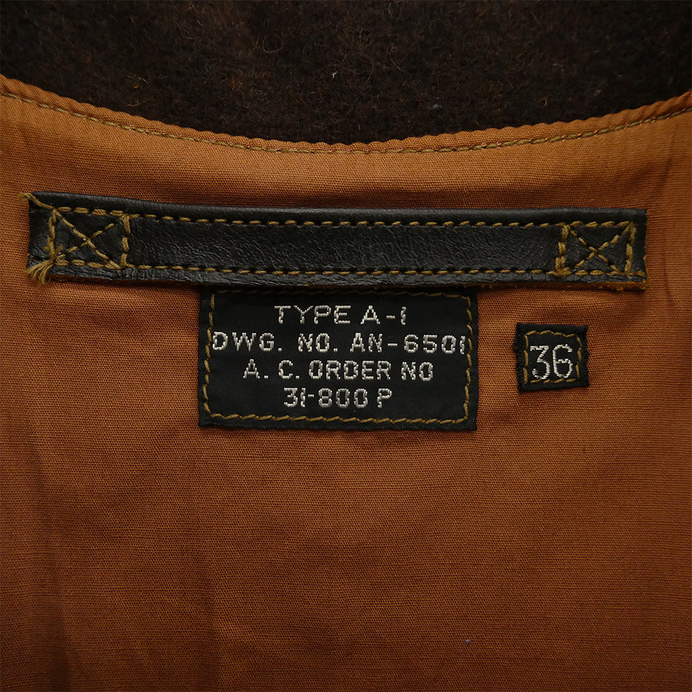 TOY'S McCOY トイズマッコイ TMJ0006 TYPE A-1 43rd PURSUTT SQUADRON パースーツ スコードロン ミリタリー レザー フライト ジャケット シリアルNOあり 36 ダークブラウン系 ブラウン系 36【美品】【中古】