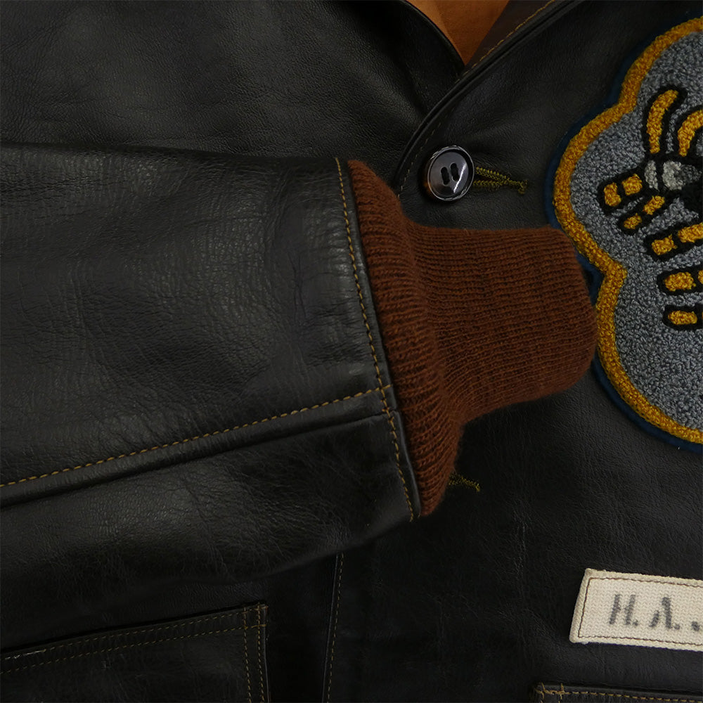 TOY'S McCOY トイズマッコイ TMJ0006 TYPE A-1 43rd PURSUTT SQUADRON パースーツ スコードロン ミリタリー レザー フライト ジャケット シリアルNOあり 36 ダークブラウン系 ブラウン系 36【美品】【中古】