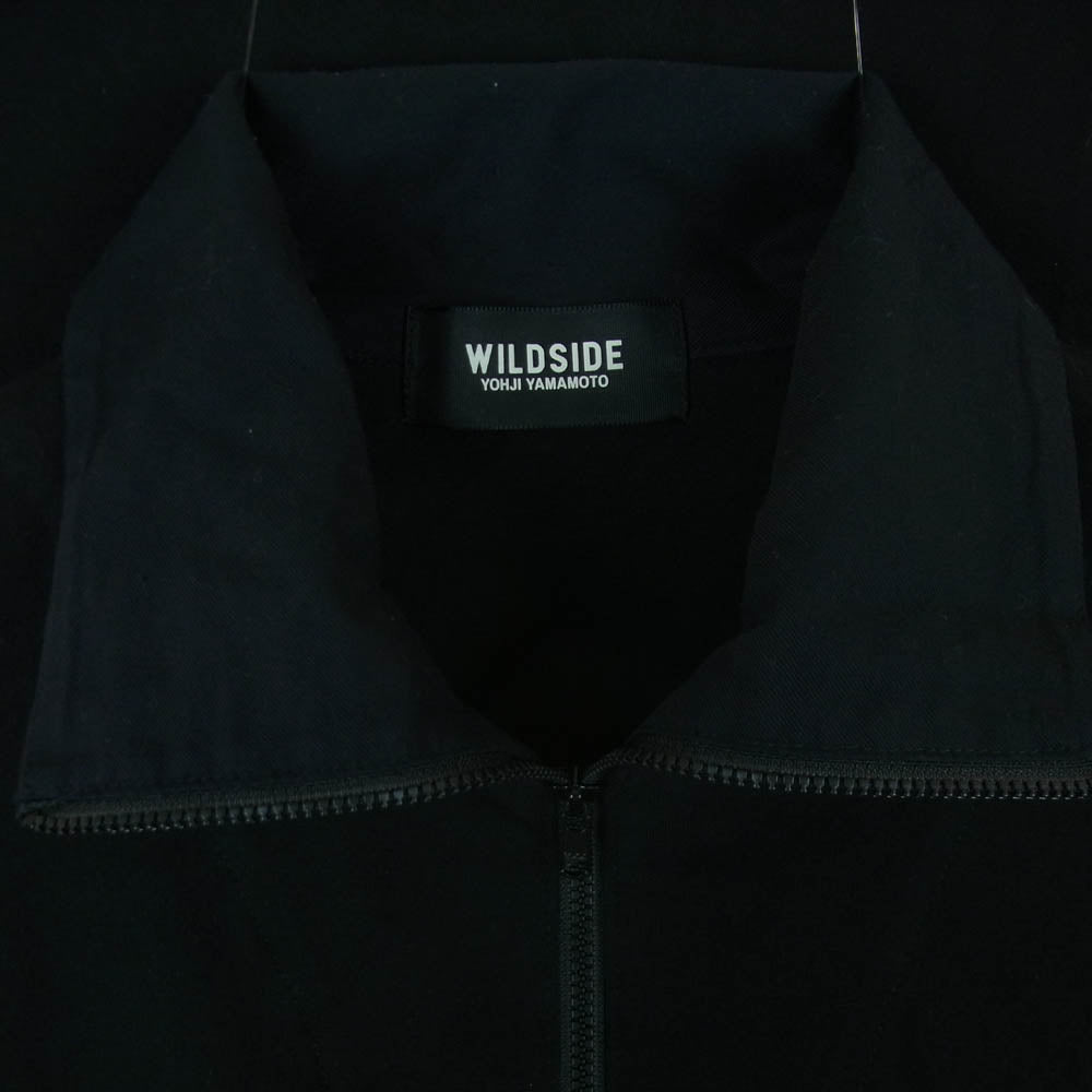 ワイルドサイド ヨウジヤマモト WE-T10-002 プルオーバー ハーフジップ ロングスリーブ 長袖 Tシャツ ブラック系 1【中古】