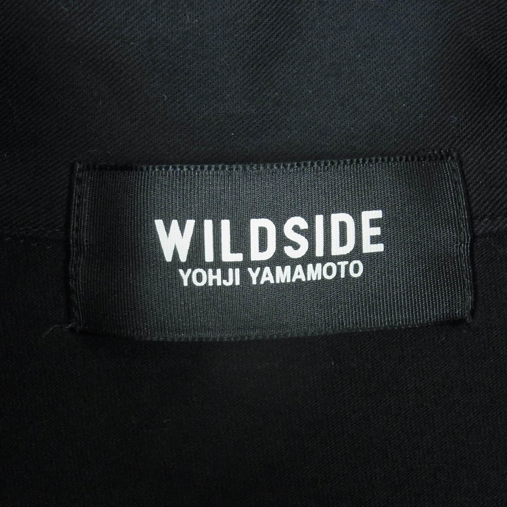 ワイルドサイド ヨウジヤマモト WE-T10-002 プルオーバー ハーフジップ ロングスリーブ 長袖 Tシャツ ブラック系 1【中古】
