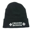 CHROME HEARTS クロムハーツ（原本無） WOOL WATCH CAP ロゴ刺繍 ビーニー ニット キャップ 帽子 ブラック系 ONE SIZE 23cm【中古】