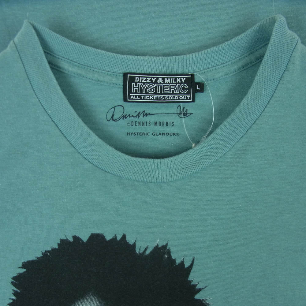 HYSTERIC GLAMOUR ヒステリックグラマー 25SS 02251CT16 DENNIS MORRIS/SID JULY’77 プリント 半袖 Tシャツ カットソー ブルー系 L【中古】