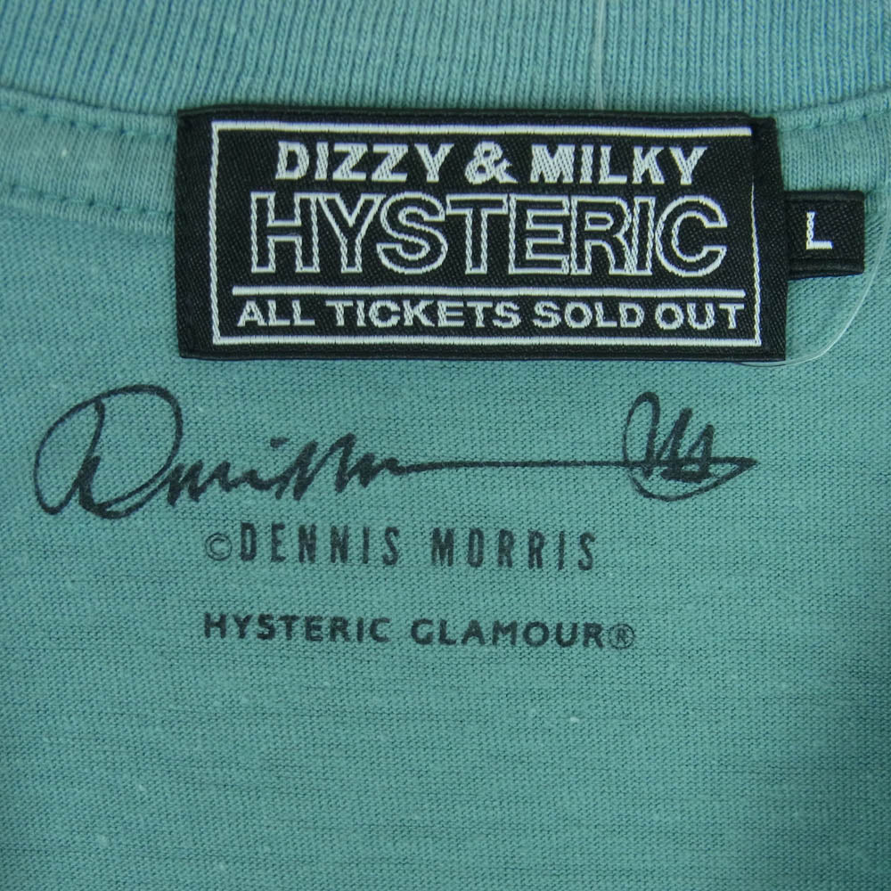 HYSTERIC GLAMOUR ヒステリックグラマー 25SS 02251CT16 DENNIS MORRIS/SID JULY’77 プリント 半袖 Tシャツ カットソー ブルー系 L【中古】