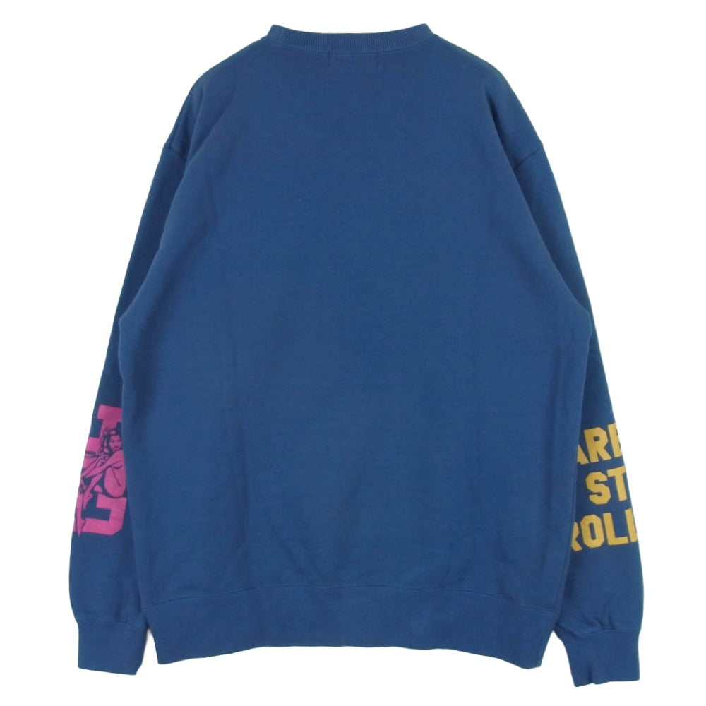 HYSTERIC GLAMOUR ヒステリックグラマー 25AW 02253CS02 LUCIFER STUDIO ルシファースタジオ クルーネック スウェット トレーナー ネイビー系 L【中古】