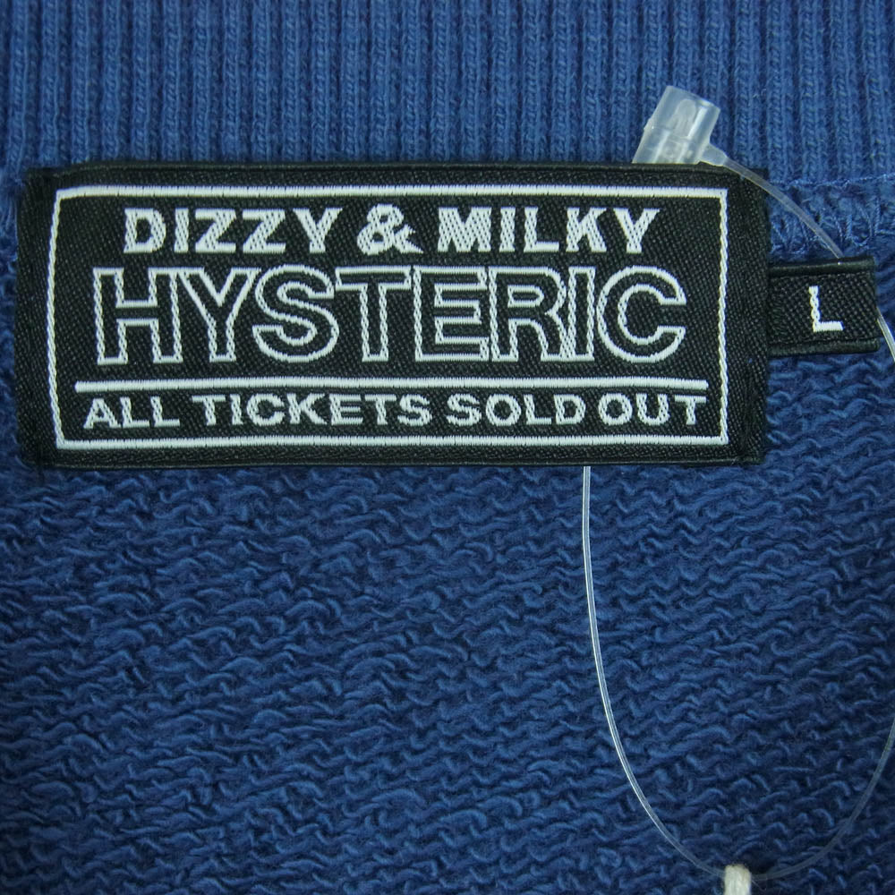 HYSTERIC GLAMOUR ヒステリックグラマー 25AW 02253CS02 LUCIFER STUDIO ルシファースタジオ クルーネック スウェット トレーナー ネイビー系 L【中古】