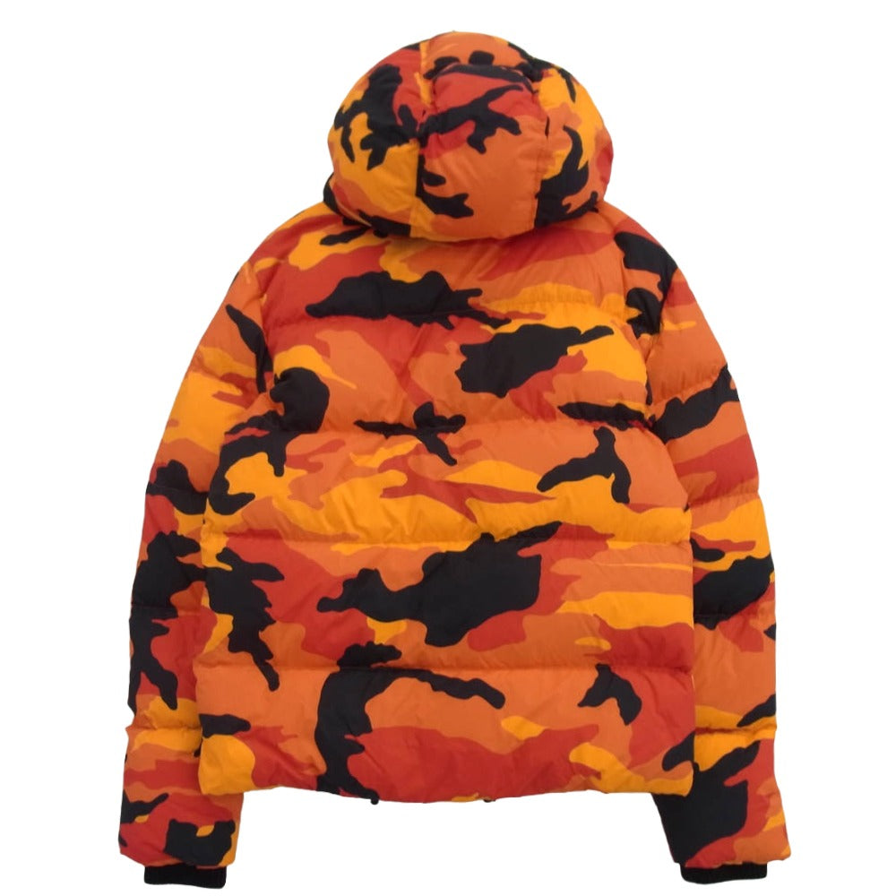 DSQUARED2 ディースクエアード 21AW S71AN0305 カモ柄 カモフラ 迷彩 ダウン フーディー ジャケット オレンジ系 50【中古】