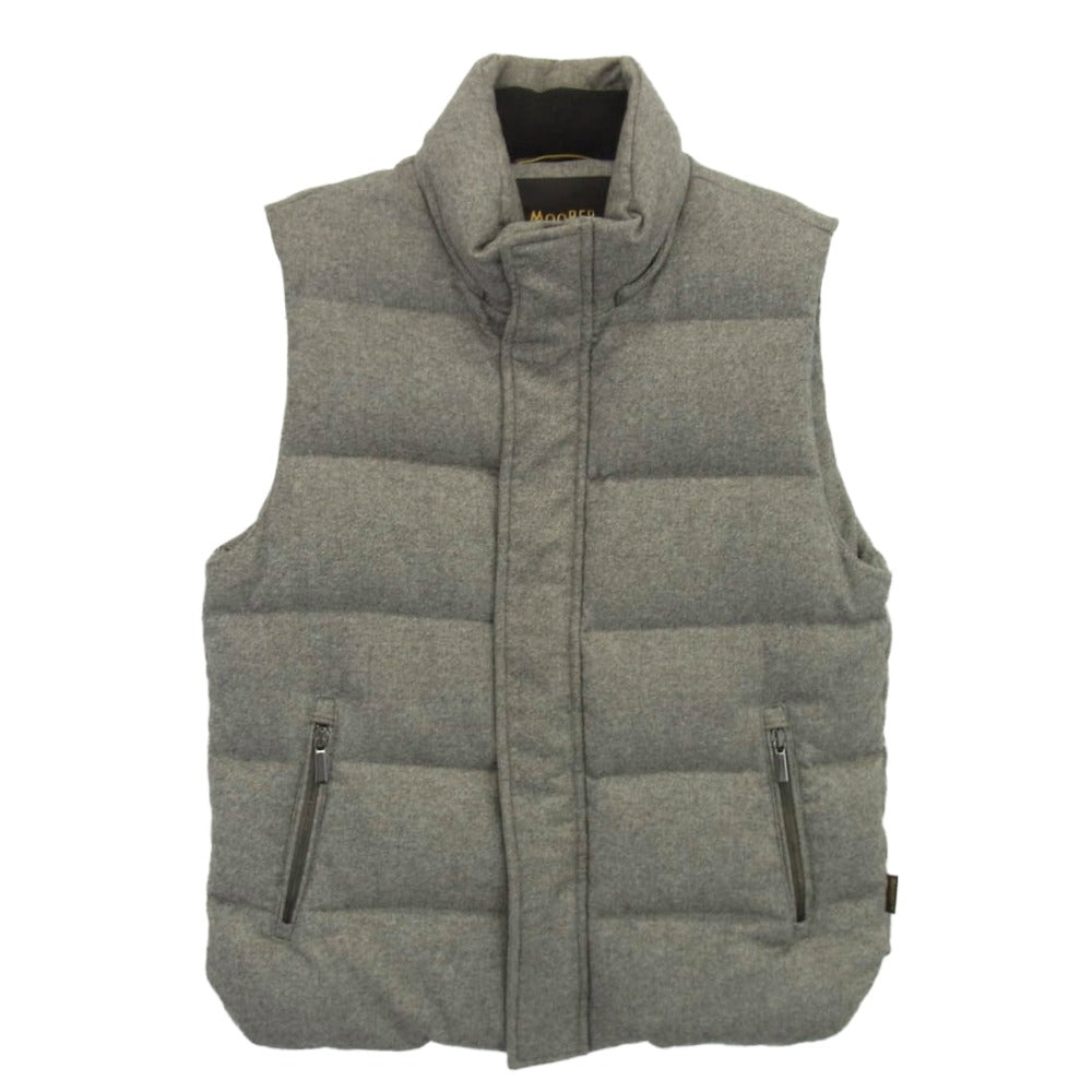 ムーレー FORT-TL ウール シルク混 ダウン ベスト チャコール系 ブラウン系 48【中古】