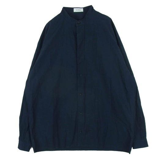 THE RERACS ザリラクス 22SS 22SS-REBL-292-J THE PLACKET SHIRT スタンドカラー 長袖 シャツ ネイビー系 48【中古】