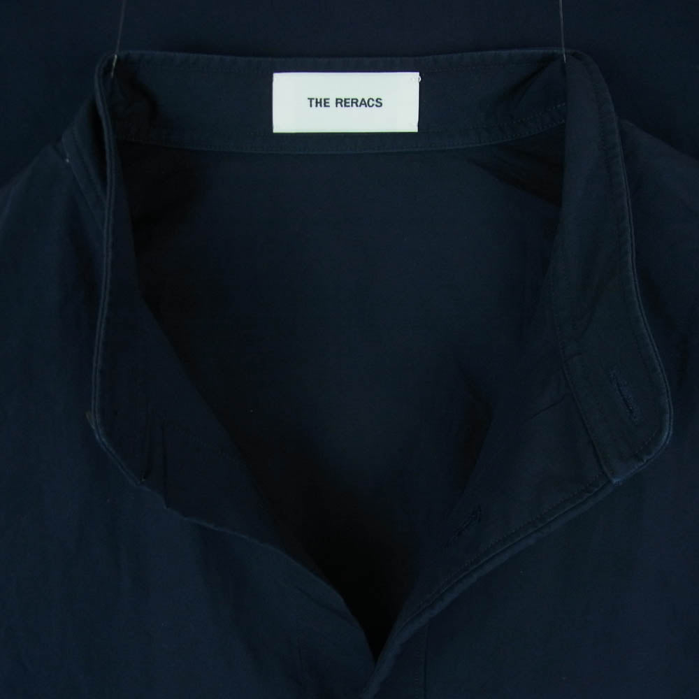 THE RERACS ザリラクス 22SS 22SS-REBL-292-J THE PLACKET SHIRT スタンドカラー 長袖 シャツ ネイビー系 48【中古】