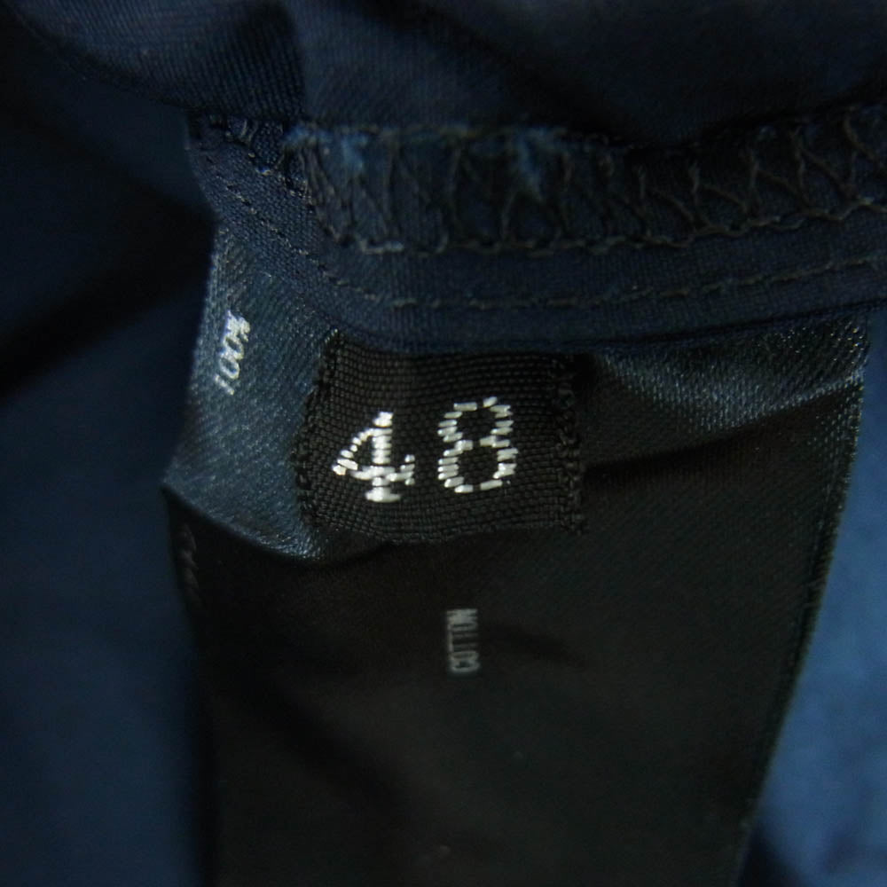 THE RERACS ザリラクス 22SS 22SS-REBL-292-J THE PLACKET SHIRT スタンドカラー 長袖 シャツ ネイビー系 48【中古】