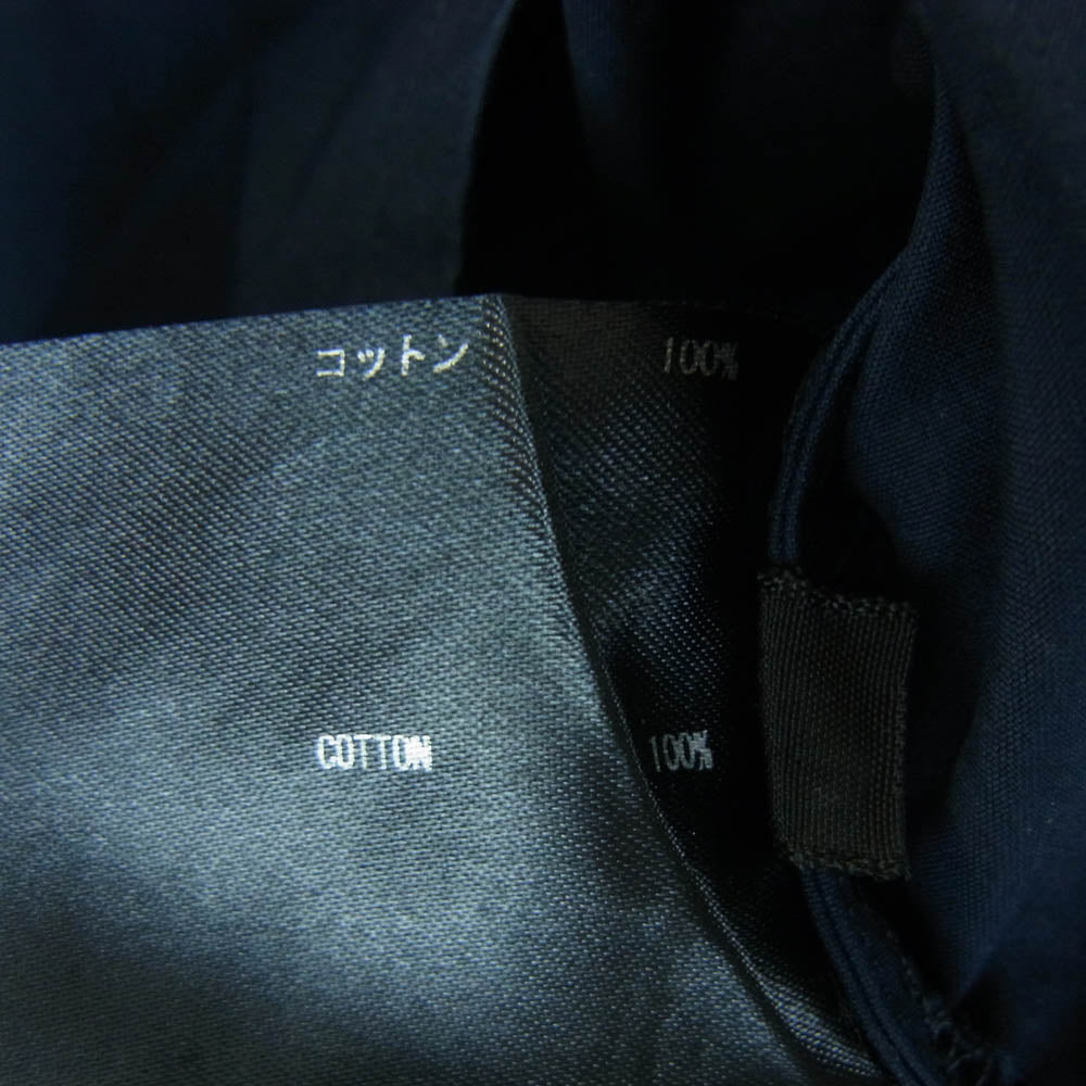 THE RERACS ザリラクス 22SS 22SS-REBL-292-J THE PLACKET SHIRT スタンドカラー 長袖 シャツ ネイビー系 48【中古】