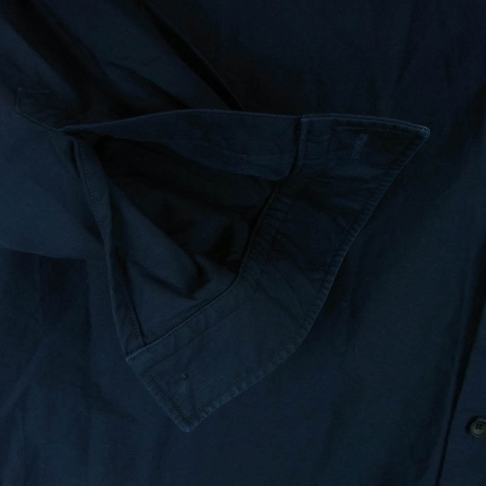 THE RERACS ザリラクス 22SS 22SS-REBL-292-J THE PLACKET SHIRT スタンドカラー 長袖 シャツ ネイビー系 48【中古】
