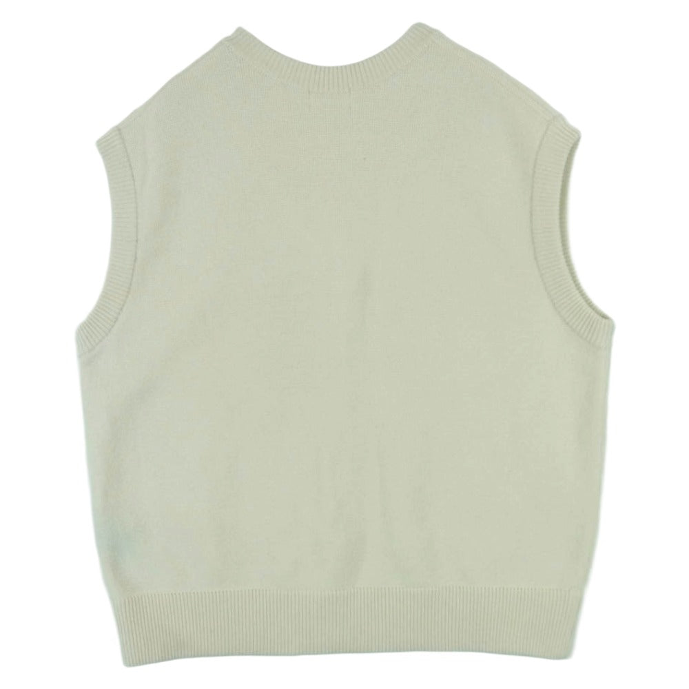 THE RERACS ザリラクス 24AW 24FW-REKN-376-J V NECK KNIT VEST Vネック ニット ベスト ホワイト系 FREE【中古】