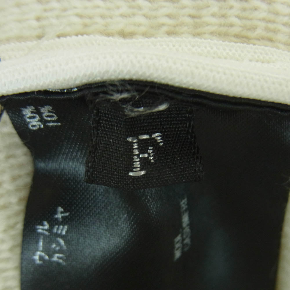 THE RERACS ザリラクス 24AW 24FW-REKN-376-J V NECK KNIT VEST Vネック ニット ベスト ホワイト系 FREE【中古】