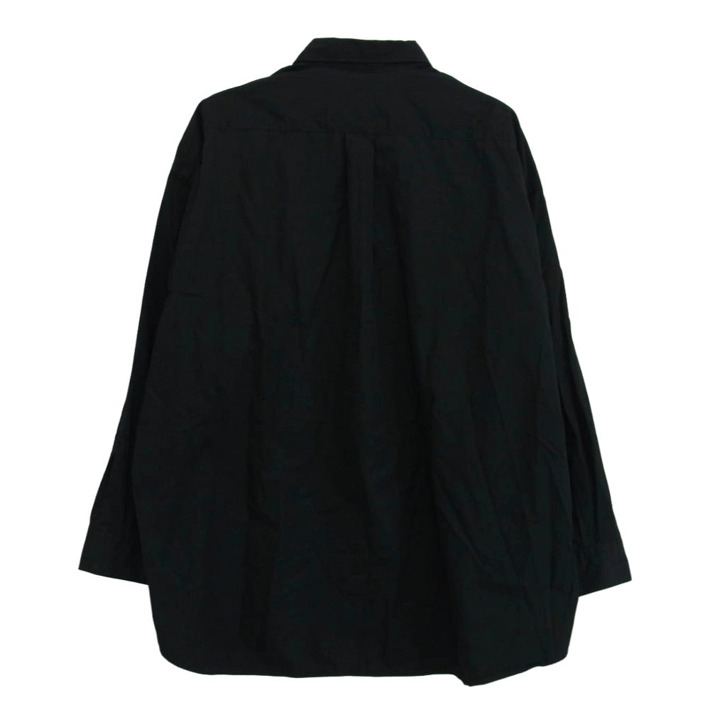 GRAPHPAPER グラフペーパー 24SS GM241-50032B High Count Wide Spread Collar Shirt ハイカウント ワイドスプレッドカラー 長袖 シャツ ブラック系 2【中古】