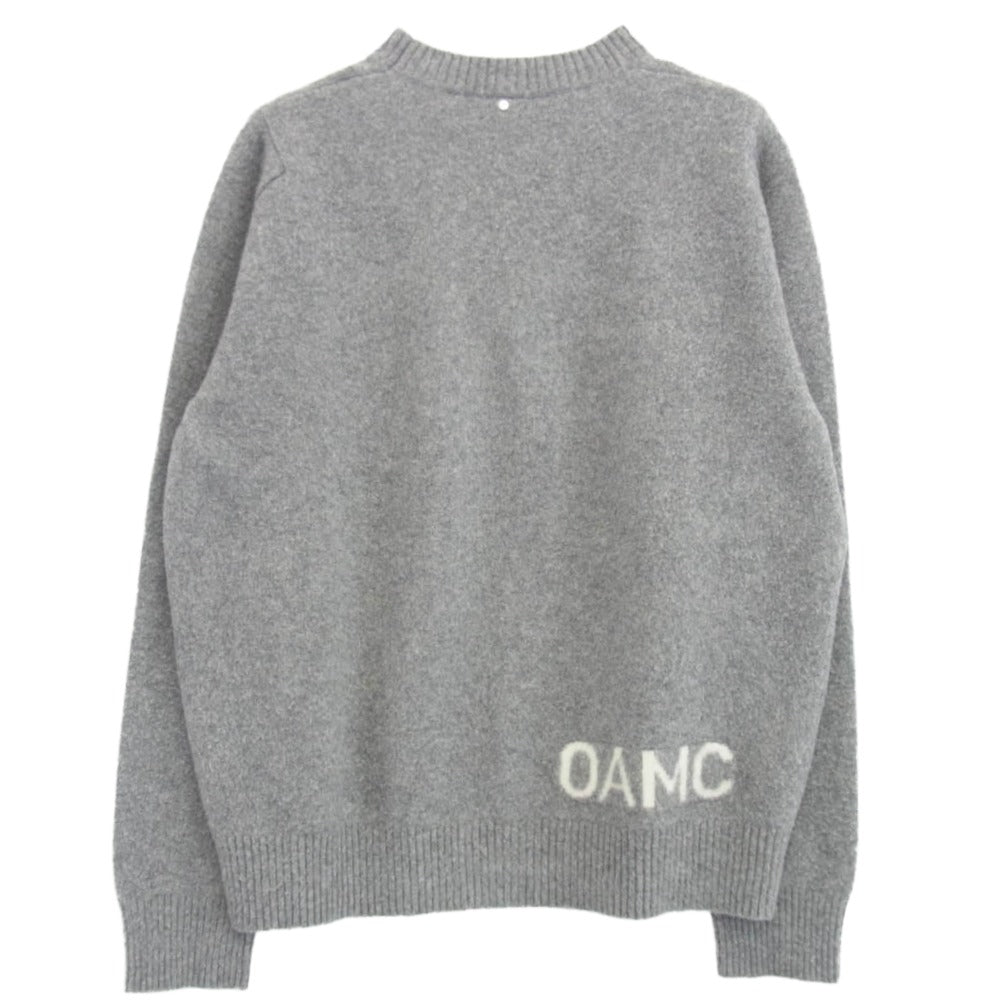 【美品】OAMCウールニットセーター　ライトグレーXL　オーエーエムシー OAMC インターシャニット セーター | グレー | FARFETCH JP
