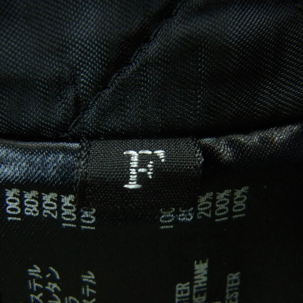 THE RERACS ザリラクス 23AW 23FW-REBL-384L-K エルボーレザーパッチ 裏地キルティング ウール ジレ ベスト ダークネイビー系 F【中古】