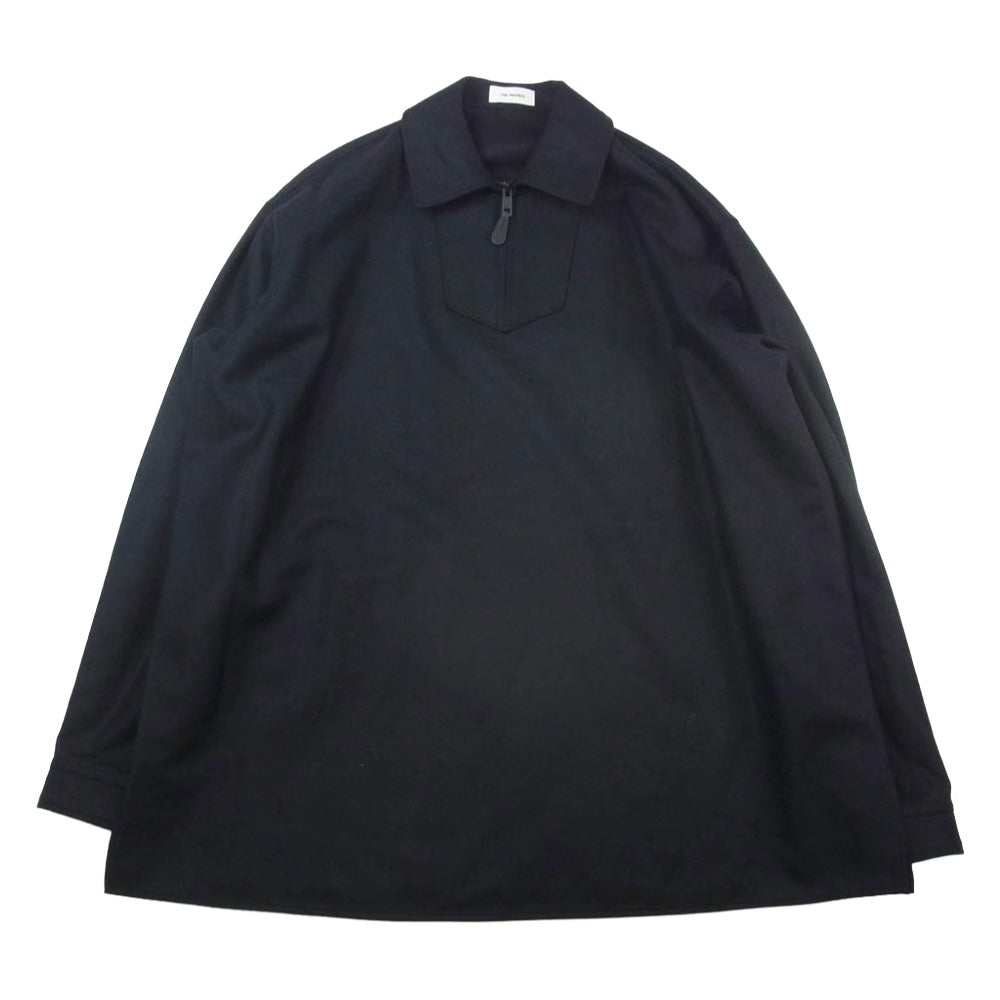 THE RERACS ザリラクス 24AW 24FW-REBL-439-J HALF ZIP PULLOVER SHIRT ハーフジップ ウール プルオーバー シャツ ブラック系 48【中古】