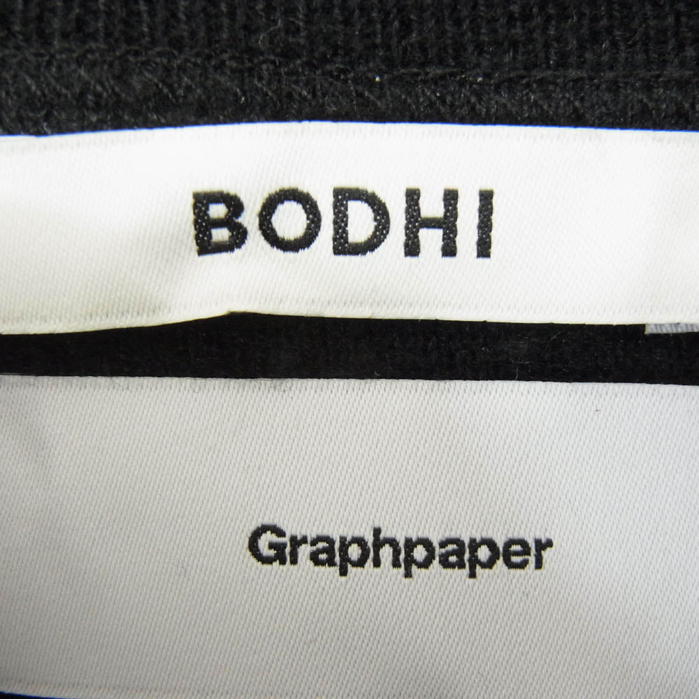 GRAPHPAPER グラフペーパー BD14102 カシミヤ混 シルク モックネック ニット セーター ブラック系 FREE【中古】