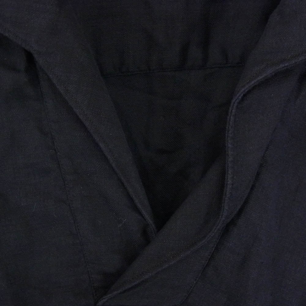 COMOLI コモリ 23SS X01-02023 リネンツイル スキッパーシャツ 長袖シャツ ダークネイビー系 3【中古】